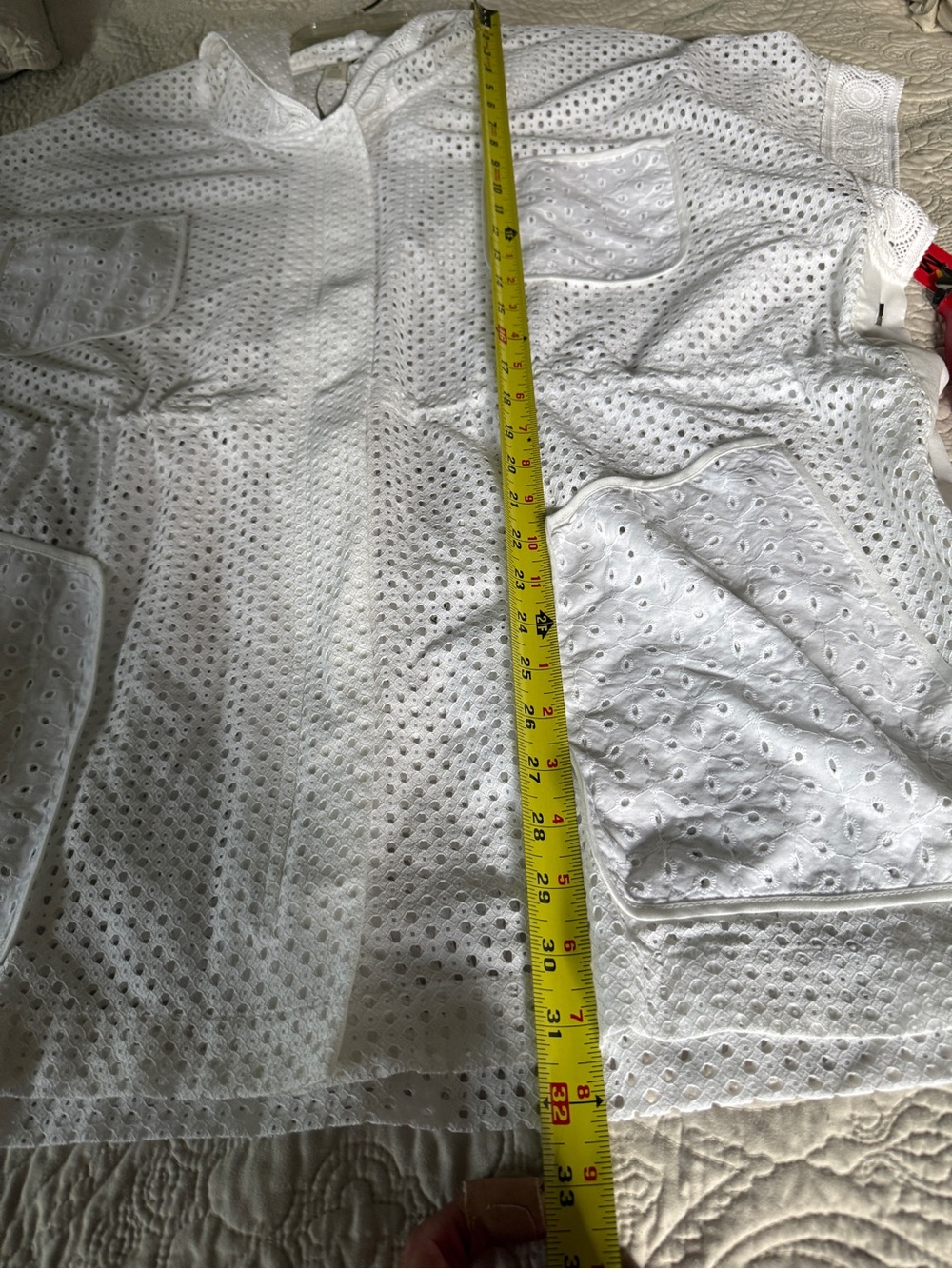 NWT Chico’s Zenergy Eyelet Hooded Anorak Jacket, Optic White, XXL/20; $129 - Picture 15 of 15